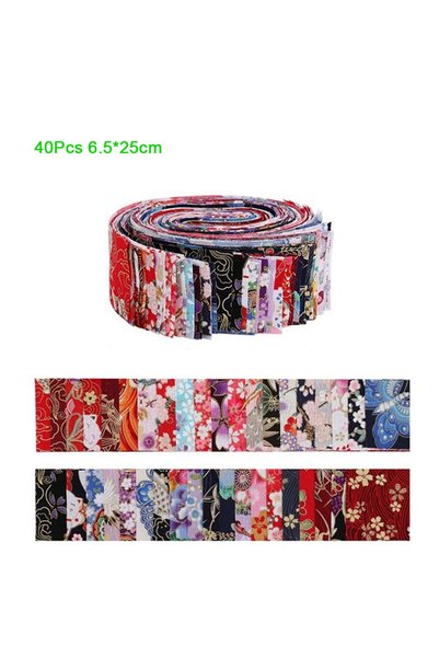 Choice 6.5cm 40pcs 6.5x25cm 40Pcs Japanese Jelly Roll Strips Fabric Cotton Qu...
