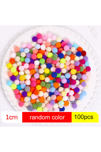 Choice 100pcs 10mm Pompom Ball 10/20/30mm DIY Handicraft Materials Fluffy Sof...