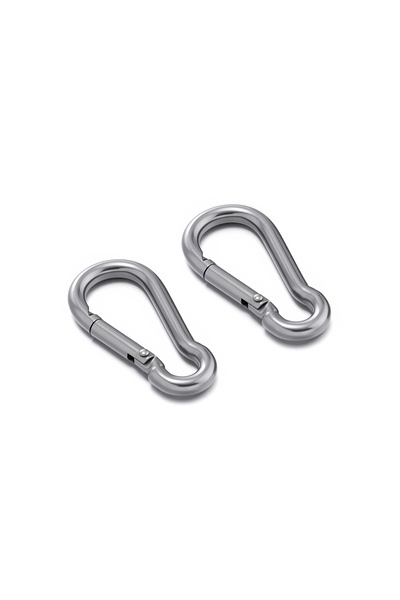 choice2 50mm 2pcs Spring Hook Quick Link Spring Snap Carabiner Stainless Stee...