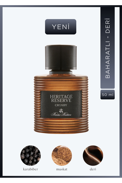 BROOKS BROTHERS Crosby EDP Erkek Parfüm 50 ML|Deri - Baharatlı|Bergamot, Grey...