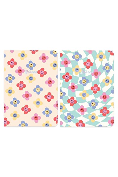 KESKİN COLOR Limited Edition Terzi Dikiş 2'li Defter Seti Minik Gülen Çiçekle...