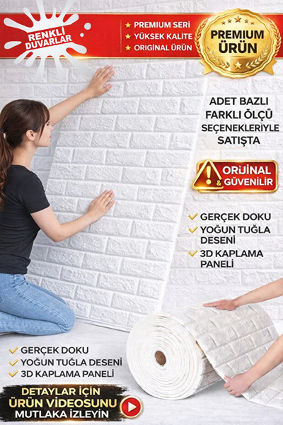 Renkli Duvarlar Silinebilir Çıkart Yapıştır Sticker Yapışkanlı Duvar Kağıdı P...
