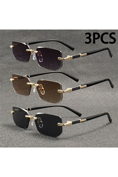 Choice7 Other 3PCSC2 1/3 PCS Rimless Sunglasses Rectangle Fashion Popular Wom...