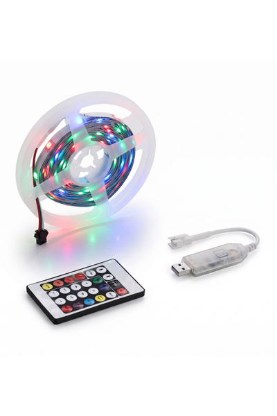 Lawazim RGB LED Light Strip 10m - with Bluetooth APP and 24-Key Remote - USB ...