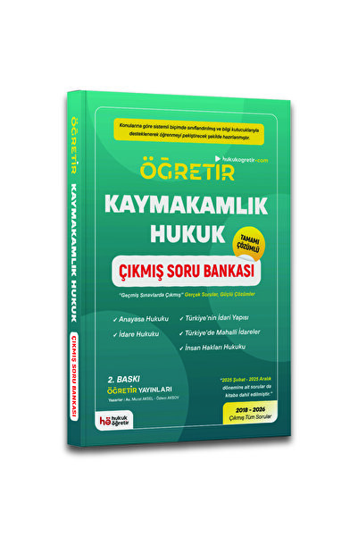 hukuk öğretir Kaymakamlık 2027 Hukuk Çıkmış Soru Bankası - Tamamı Çözümlü - Yıllara Ve Konularına Göre Bölümleme