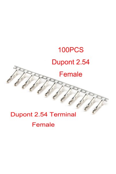 Choice15 دوبونت 2.54 F 100 قطعة أطراف توصيل أنثى وذكر PH2.0/JST1.25/XH2.54/SH...