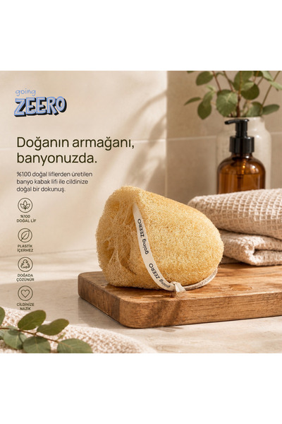 Going Zeero Bath Loofah - Natural Pumpkin Loofah - Natural Body Loofah