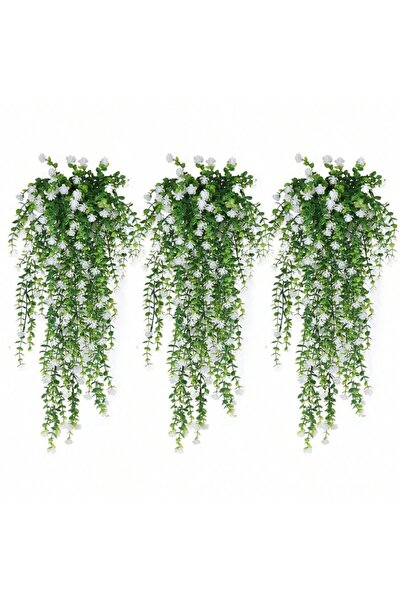 Choice 3pcs White 3/1pcs Artificial Flower Ivy Vines Realistic Hanging Plants...