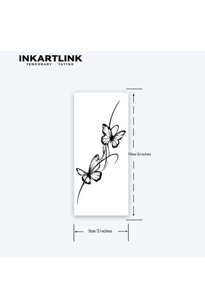 Choice IN-E182 Butterfly combination temporary tattoo sticker lasts 1-2 weeks...