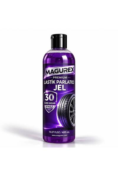 MAGUREX Premium Lastik Parlatıcı Jel 400 ml - 30 Güne Kadar Etkili Islak Görü...
