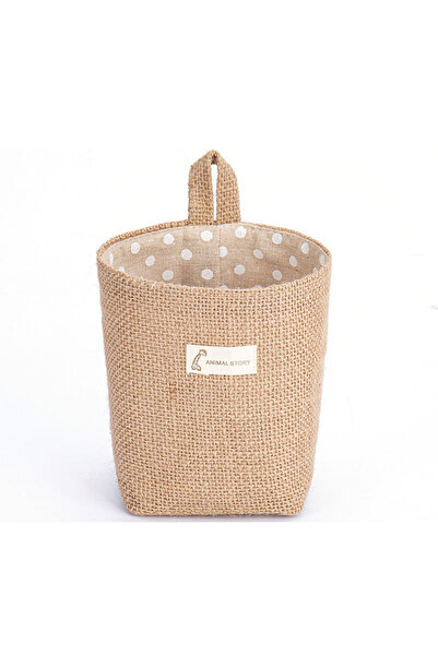 Choice G278 Yellow dots Nordic Style Small Hanging Wall Pocket Storage Basket...