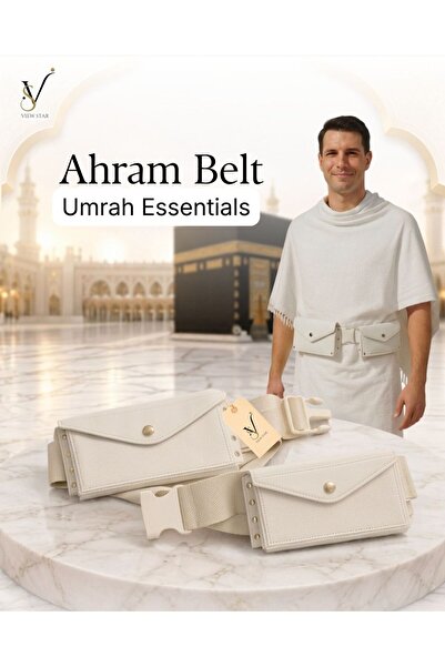 View star Ahram Belt for Accessories – 2 Pocket Bag for Hajj & Umrah - Double...