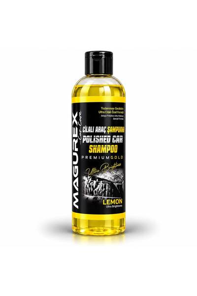 MAGUREX Limon Kokulu Oto Yıkama Şampuanı 400 ml - Ekstra Parlaklık Veren Kons...