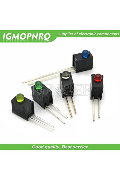 Choice3 Green 10PCS 3mm led luminous lamp with holder 90 degree bent foot LED...