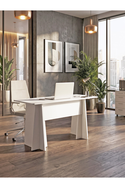 dorpek Yönetici Ofis Masası Çalışma Masası Beyaz | Kula