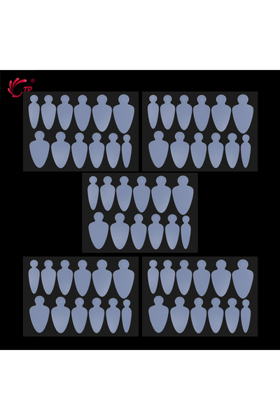 Choice J-60PCS TP 60Pcs French Tip Nail Stickers for Dual Forms Reusable Sili...