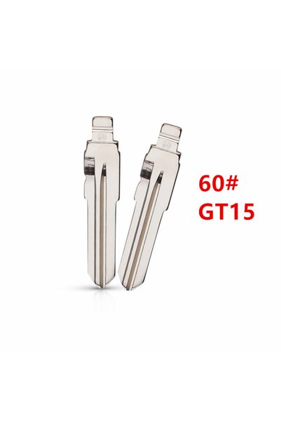 Choice 10pcs 60# GT15 Flip Car Key Blade For Fiat KD Metal VVDI JMD Fob Repla...