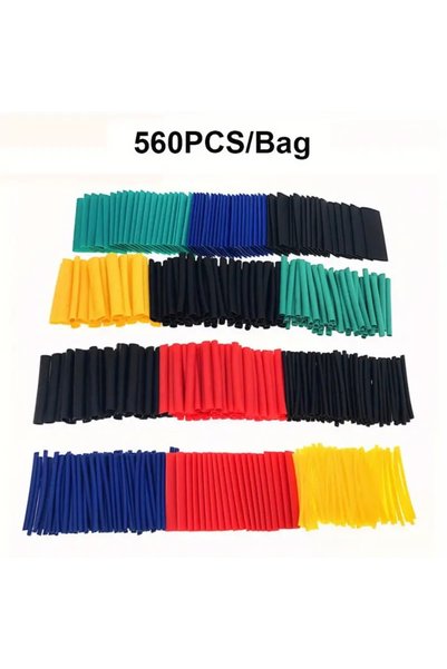 Choice1 560pcs 164/560pcs Polyolefin Heat Shrink Tubing Set 2:1 Shrink Ratio ...