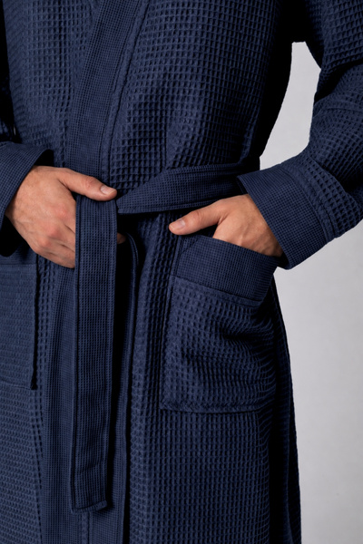 Ellia Soft 100% Cotton Soft Pique Kimono Boxed Men's Bathrobe