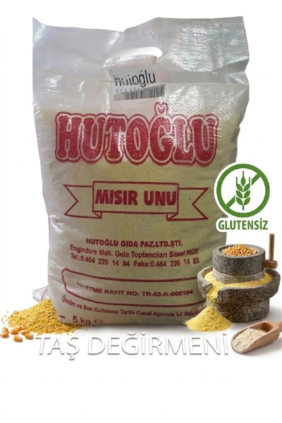 HUTOĞLU Rize Mısır Unu Taş Değirmen Rize Mısır Unu ( GLUTENSİZ ) 5 Kg