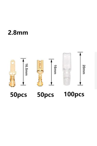Choice 200pcs 2.8mm 200pcs 2.8/4.8/6.3mm Quick Splice Male and Female Wire Sp...