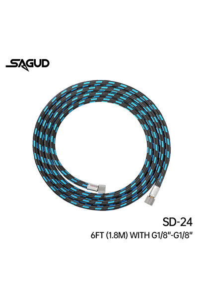 Choice SD-24 Airbrush Hose 1.8m 1/8” Thread Nylon Braided Air Hose and a Fitt...