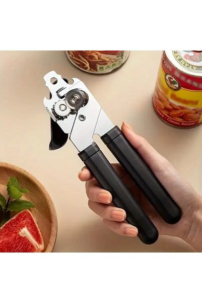 Choice black Can Opener Manual, Stainless Steel Handheld Can Opener, Comforta...