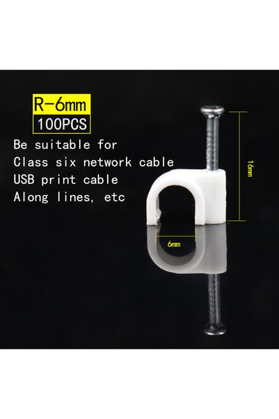 Choice R-6mm-100pcs 100pcs Cable Clips 4/6/8/10/12/14/16/20mm Cable Wire Clip...