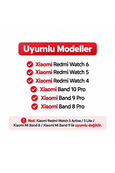 Dexmon Xiaomi Redmi Watch 4 / 5 / 6 & Smart Band 9 Pro / 8 Pro Uyumlu Spor Silikon Kordon Kayış