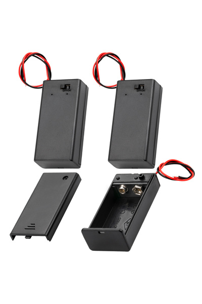 Choice Black 3PCS 9V Battery Holder 9 Volt Battery Holder with ON/Off Switch ...
