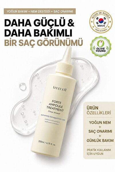 Treecell Yıpranmış Saçlar İçin Nemlendirici Saç Kremi / Forte Ampoule Treatme...