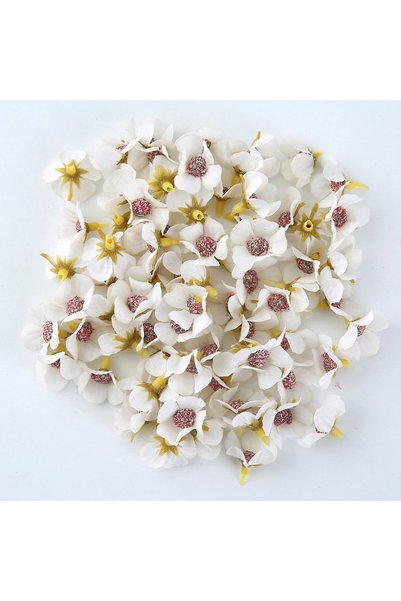 Choice19 50PCS white 50Pcs 2.5cm Artificial Flowers Small Fake Flowers Home R...