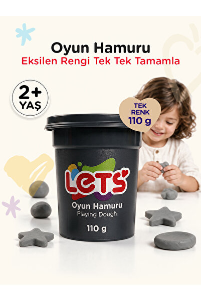 Lets Oyun Hamuru Gri Tekli 110g