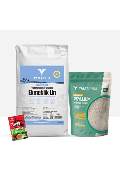 Tam Tarım Glutensiz %100 Tam Çiğ Karabuğday Unundan Ekmeklik Un 5 Kg - Psylli...