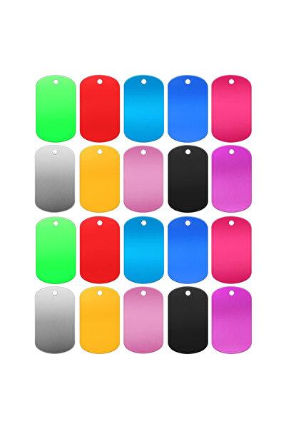 Choice 20Pcs Multicolor 10/20Pcs Metal Stamping Blanks Aluminum Tags Multicol...