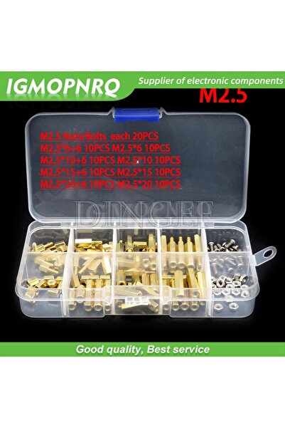 Choice1 M2.5 KIT 120PCS M3 M2.5 Brass Hex Column Standoff Support Spacer Pill...