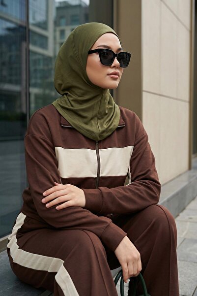 Aisha's Design Hijab Bonnet, Tb-5, Khaki