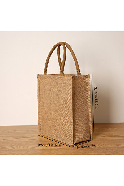 Choice1 114 shuda Women's jute tote bag large capacity shopping bag travel st...