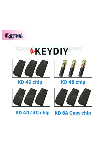 choice2 10 قطع شريحة مفتاح السيارة KD46 من KEYDIY، نسخة متوافقة مع KD 4C/4D K...
