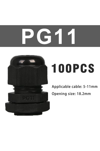 Choice3 Black PG11 100PCS PG7 PG9 PG11 PG13.5 Waterproof Cable Gland Nylon Wh...