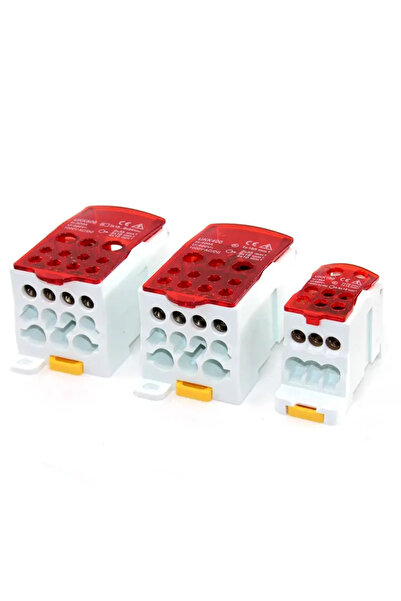 Choice12 160A Red Electric Split Din Rail Terminal Block Junction Box Power W...