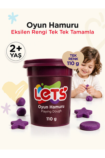 Lets Oyun Hamuru Mor Tekli 110g