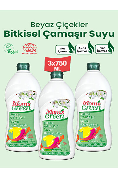 Mom’s Green Ecologic 3'lü Set-Bitkisel Çamaşır Suyu Renkliler ve Beyazlar İçi...