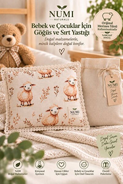 NUMI Naturals Numi̇ Breathable Wool - Odorless Merino Lamb Wool Filled Back o...