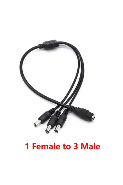 Choice3 كابل مقسم طاقة تيار مستمر من منفذ أنثى واحد إلى ثلاثة منافذ ذكر، 5.5 ...
