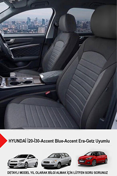 GM-DESIGN Mocha Taytüyü Oto Koltuk Kılıfı (HYUNDAİ i20-i30-Accent Blue-Era-Ge...