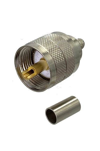 Choice 10pcs UHF PL259 Male Plug Connector Crimp RG58 RG142 LMR195 RG400 Cabl...