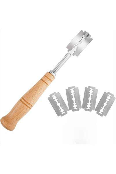 Choice 1 Set Wooden Handle Sourdough Bread Scoring Lame Bread Slashing Tool O...