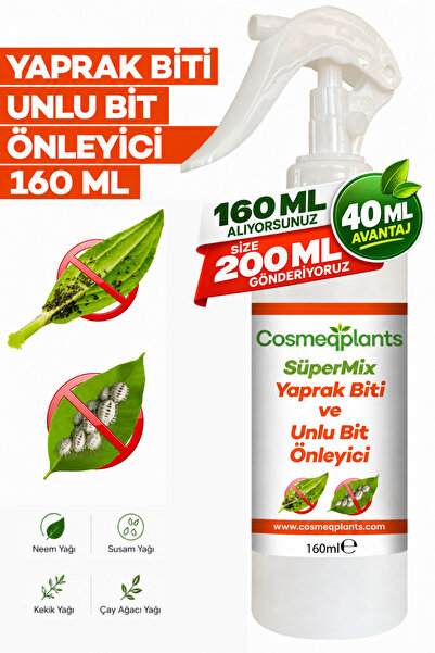 cosmeqplants Yaprak Biti ve Unlu Bit Önleyici %100 Doğal Solüsyon 160 ml