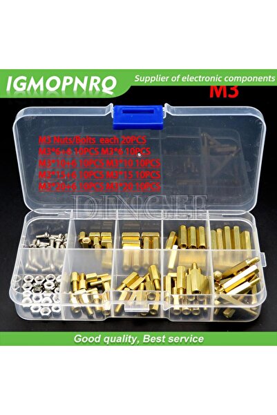 Choice M3 KIT 120PCS M3 M2.5 Brass Hex Column Standoff Support Spacer Pillar ...